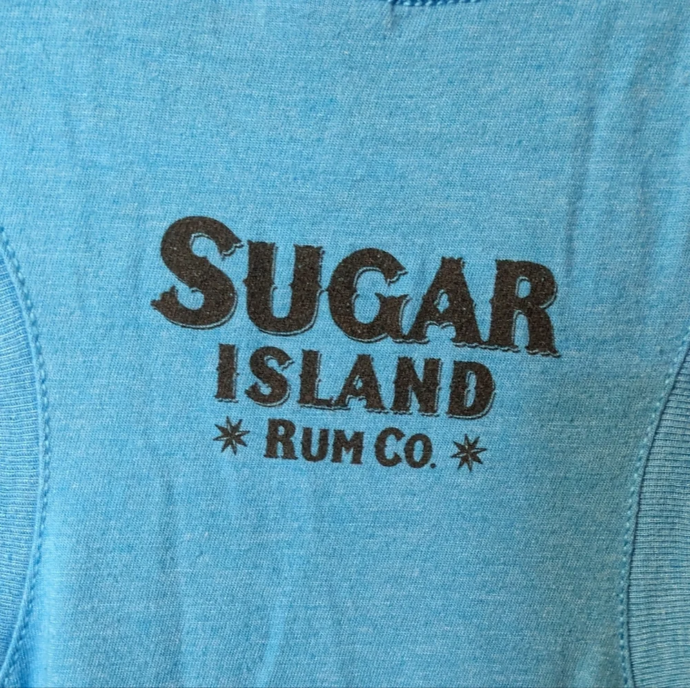 Sugar Island Rum Co. Blue Tank Top with Mermaid Design, Womens M - Picture 8 of 10